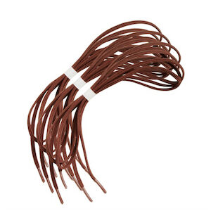 SHOELACE ELASTIC 30IN BROWN 3PR/BG